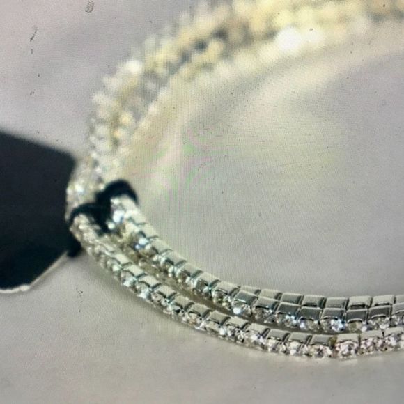 Cescabelle Silver / Crystal 3 Stretch Bracelets - Picture 5 of 8
